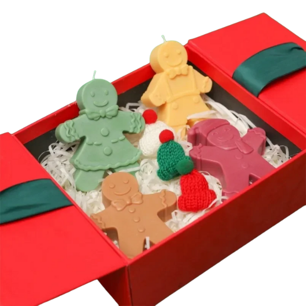 3D Gingerbread Man Silicone Candle Mold for DIY Crafts & Home Decor
