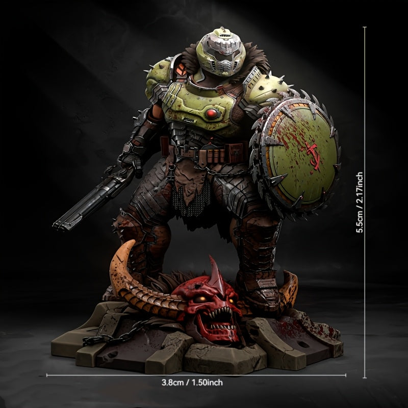 55mm Dark Warrior Model - High Precision Unpainted Resin Figurine