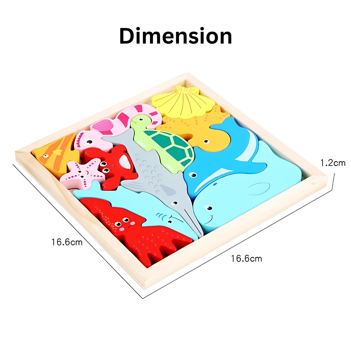 Wooden Logic Puzzle Board - Montessori Educational Toy (Age 3+)