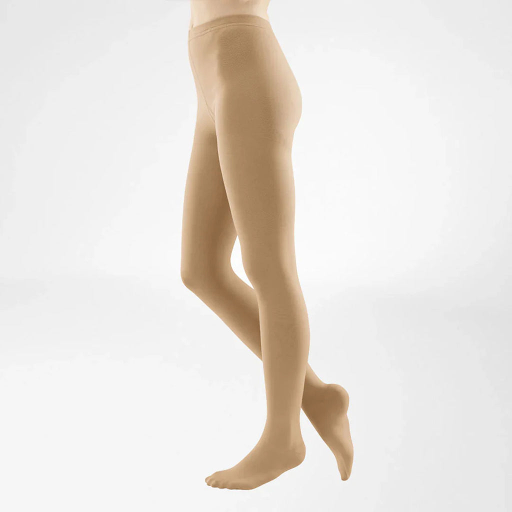 VenoTrain Micro Compression Pantyhose, Class 1, Closed Toe, Caramel