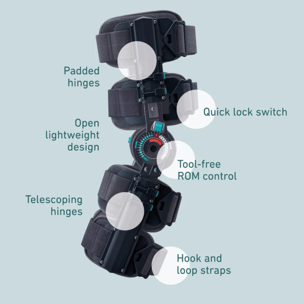 B:Joynz Knee ROM Brace - Adjustable Support for Recovery & Rehabilitation