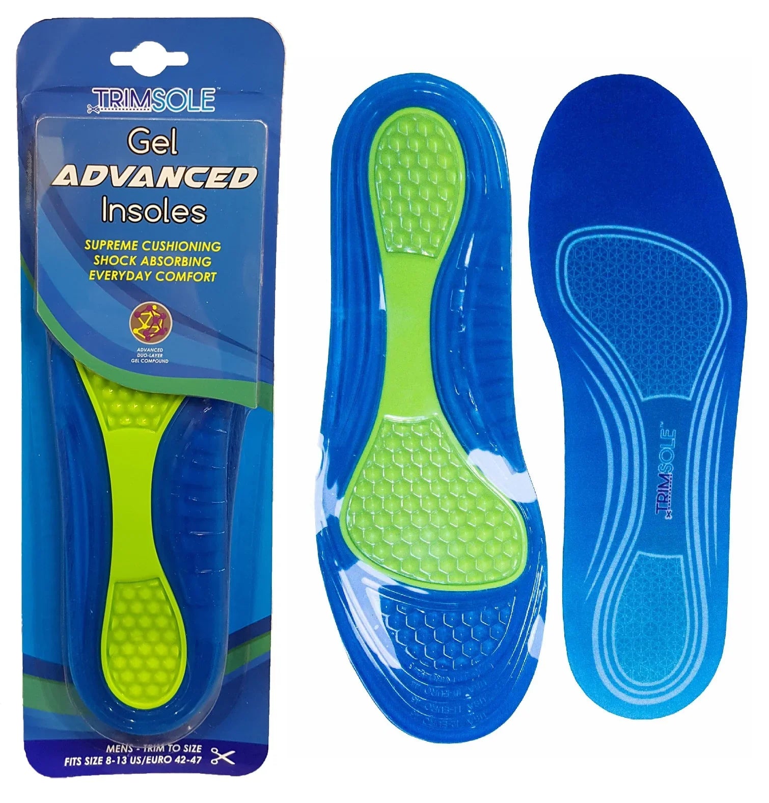 TRIMSOLE Gel Advanced Insoles for Ultimate Comfort & Support