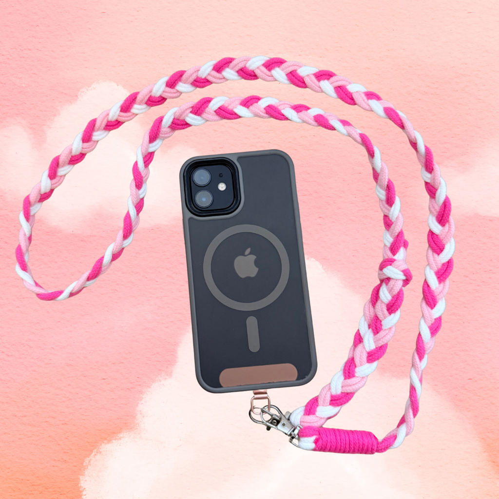 Universal Phone Lanyard Strap – Soft Braided 3-Tone Cord Handmade - AU Stock