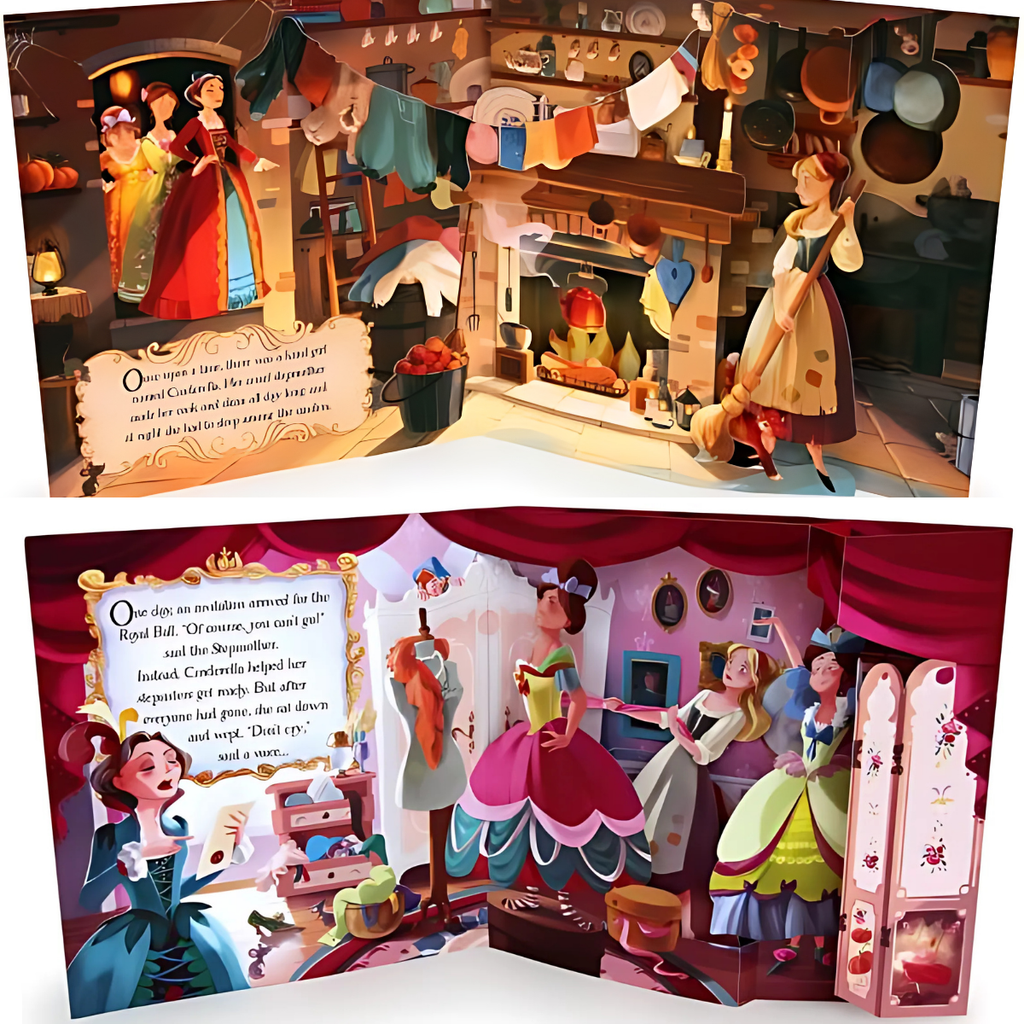 3D Pop-up English Learning Book Set – Educational Language Toy (Age 3+)