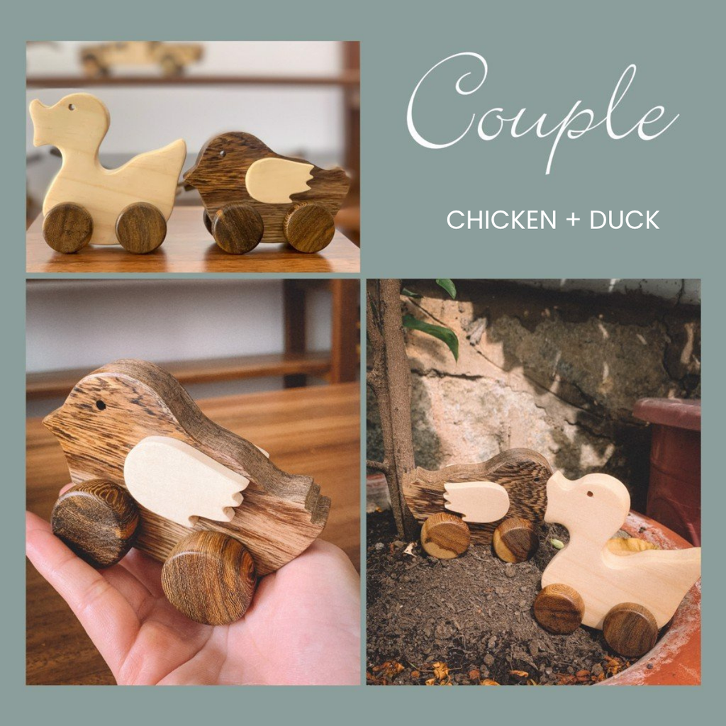 Wooden Animal Set (5 pcs) – Montessori Educational Toy (Age 2+)