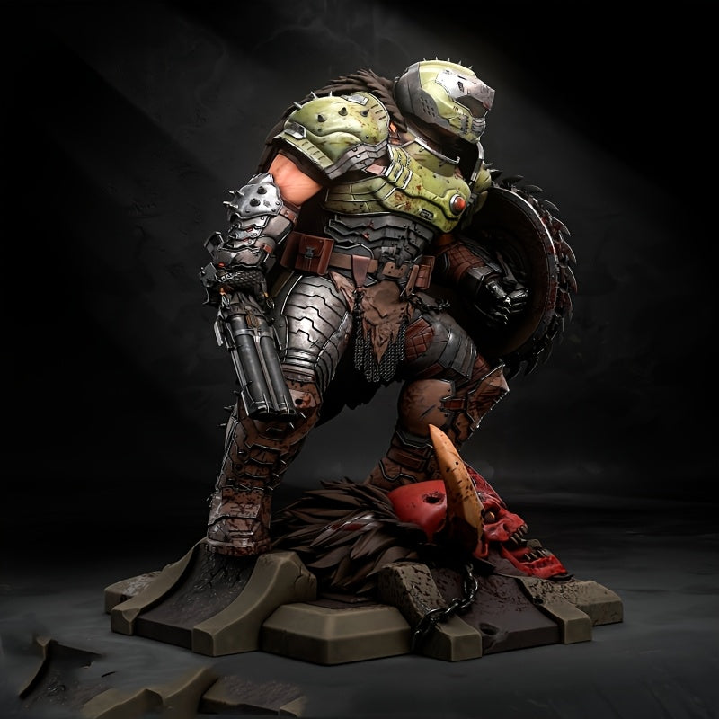 55mm Dark Warrior Model - High Precision Unpainted Resin Figurine