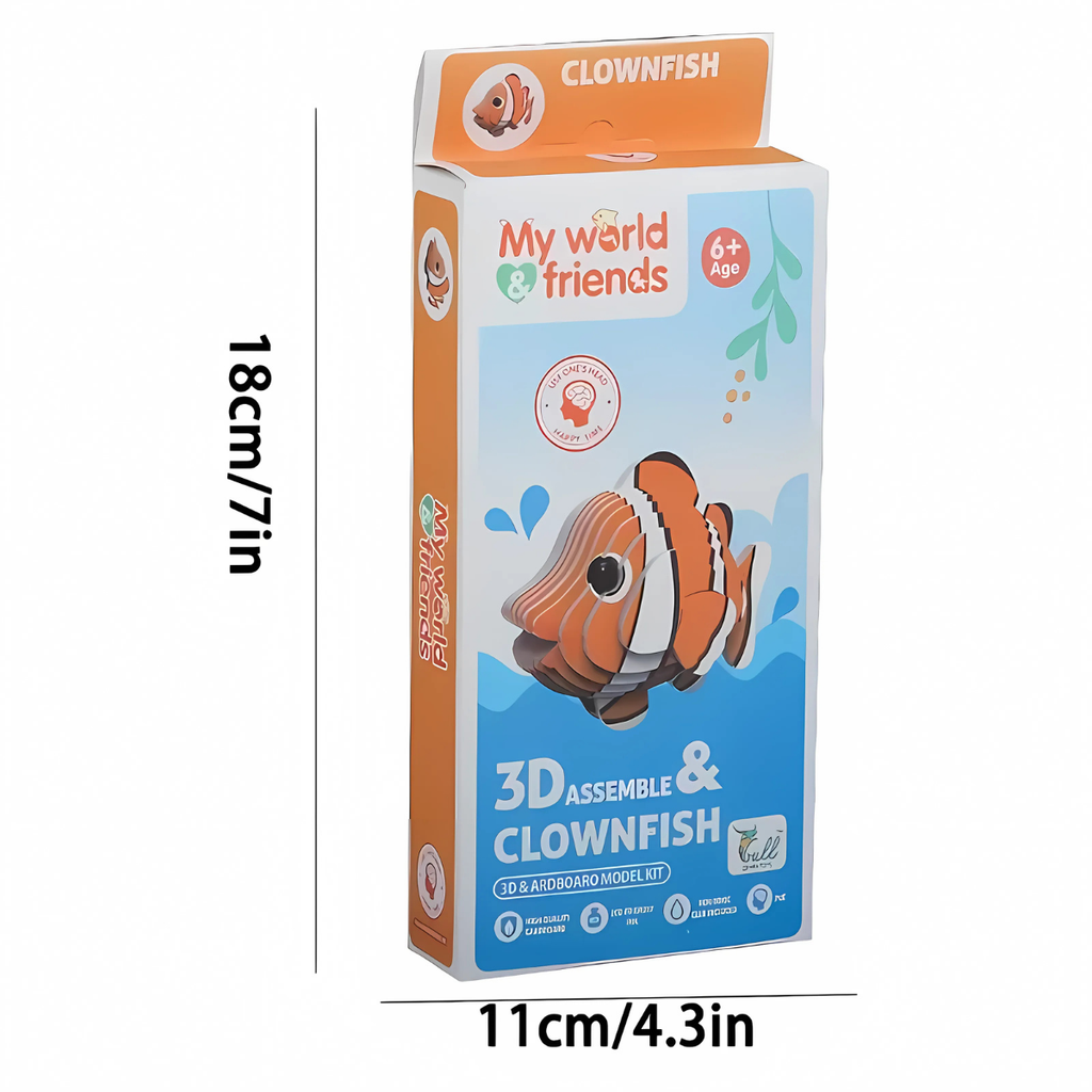 3D Animal Model Craft Set – DIY Puzzle Activity for Kids (Age 6+)