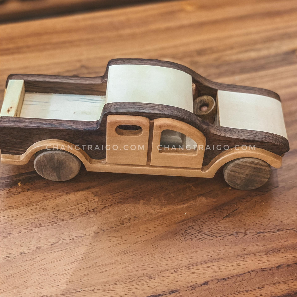 Wooden Pickup Truck – Montessori Vehicle Toy (Age 2+)