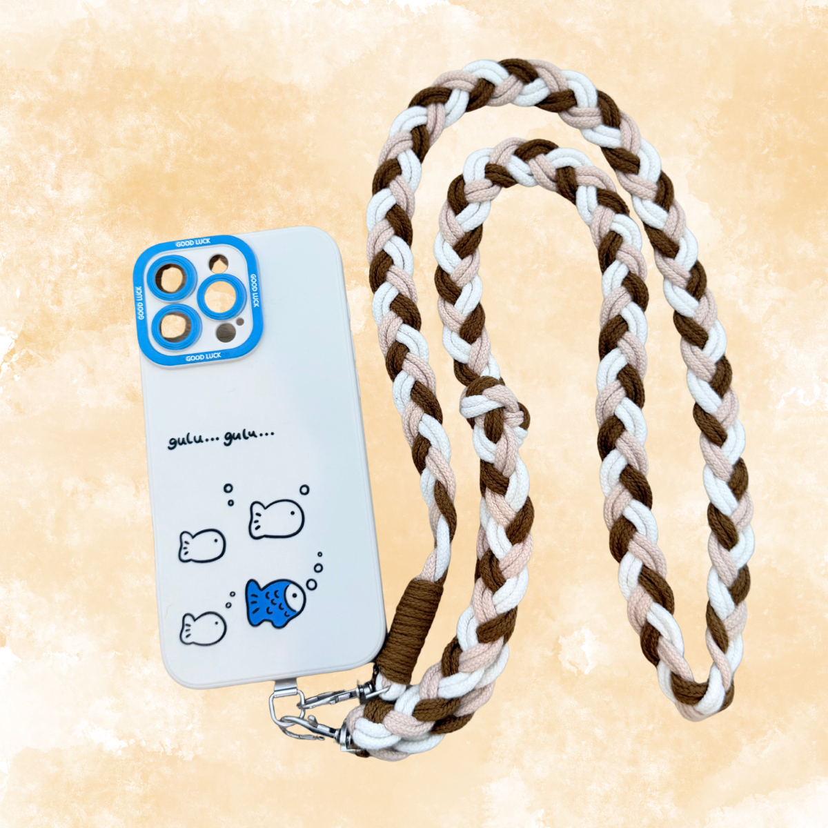 Universal Phone Lanyard Strap – Soft Braided 3-Tone Cord Handmade - AU Stock