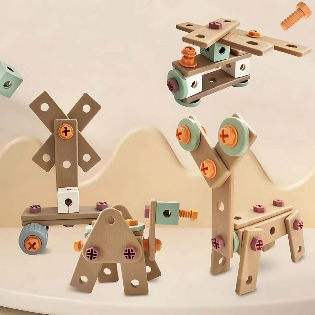 DIY Drill & Build Tool Set (144 pcs) – STEM Educational Toy (Age 4+)