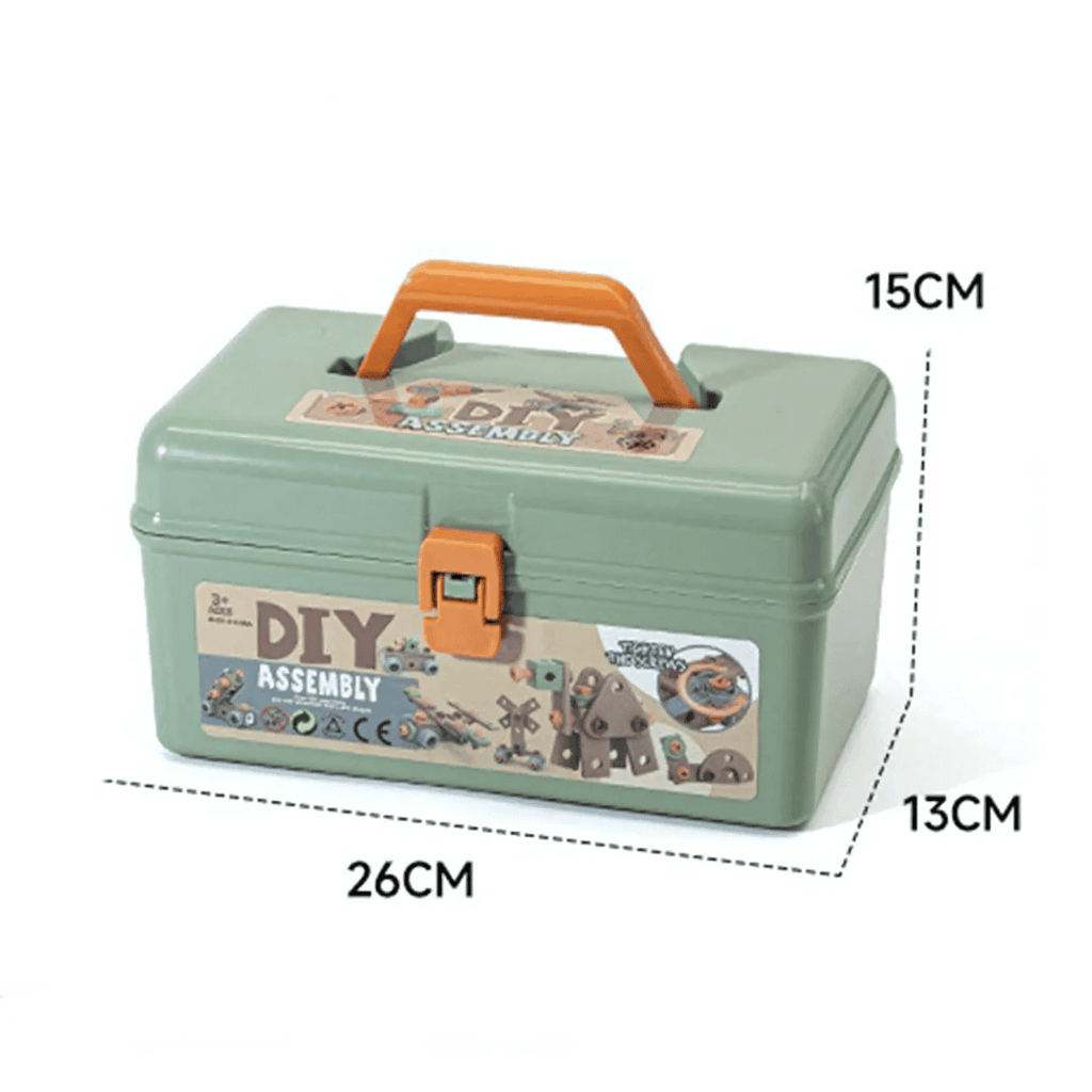 DIY Drill & Build Tool Set (144 pcs) – STEM Educational Toy (Age 4+)