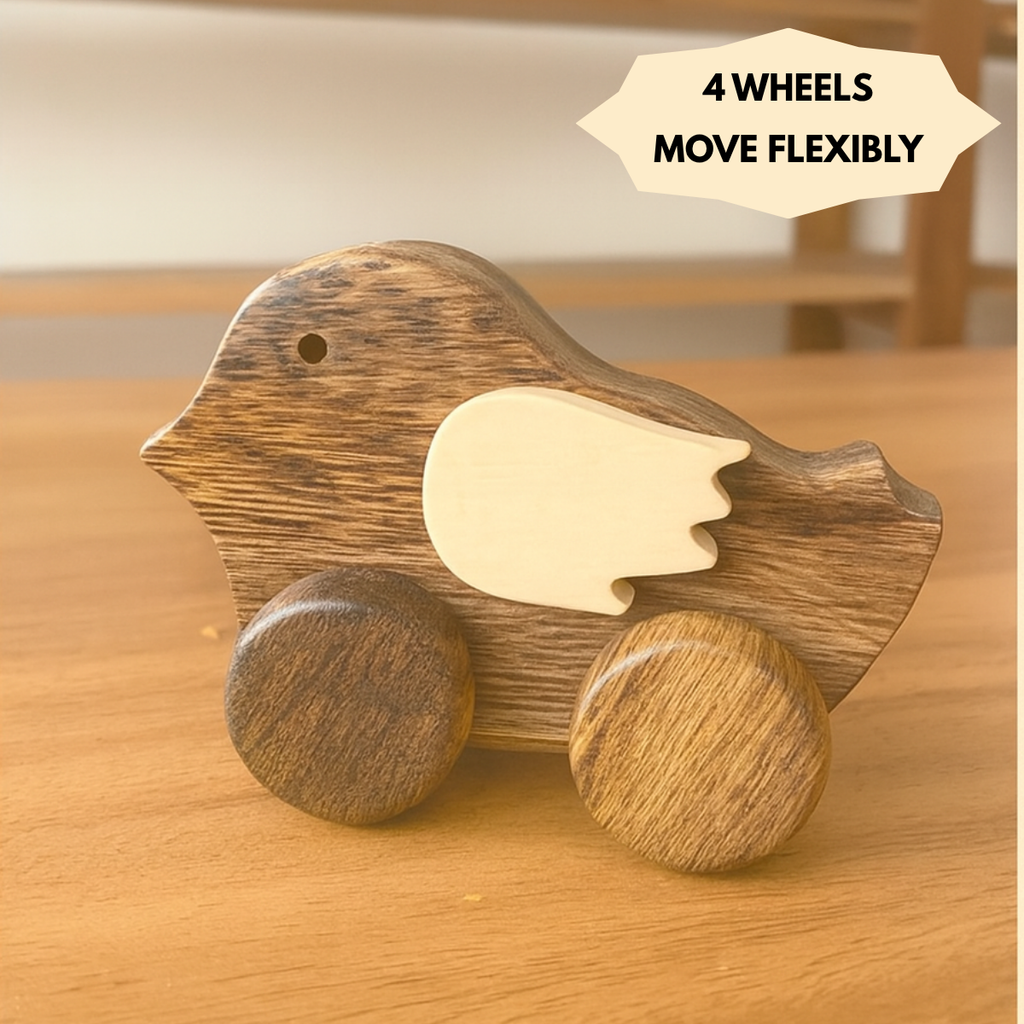 Wooden Chicken & Duck Set – Montessori Roleplay Toy (Age 2+)