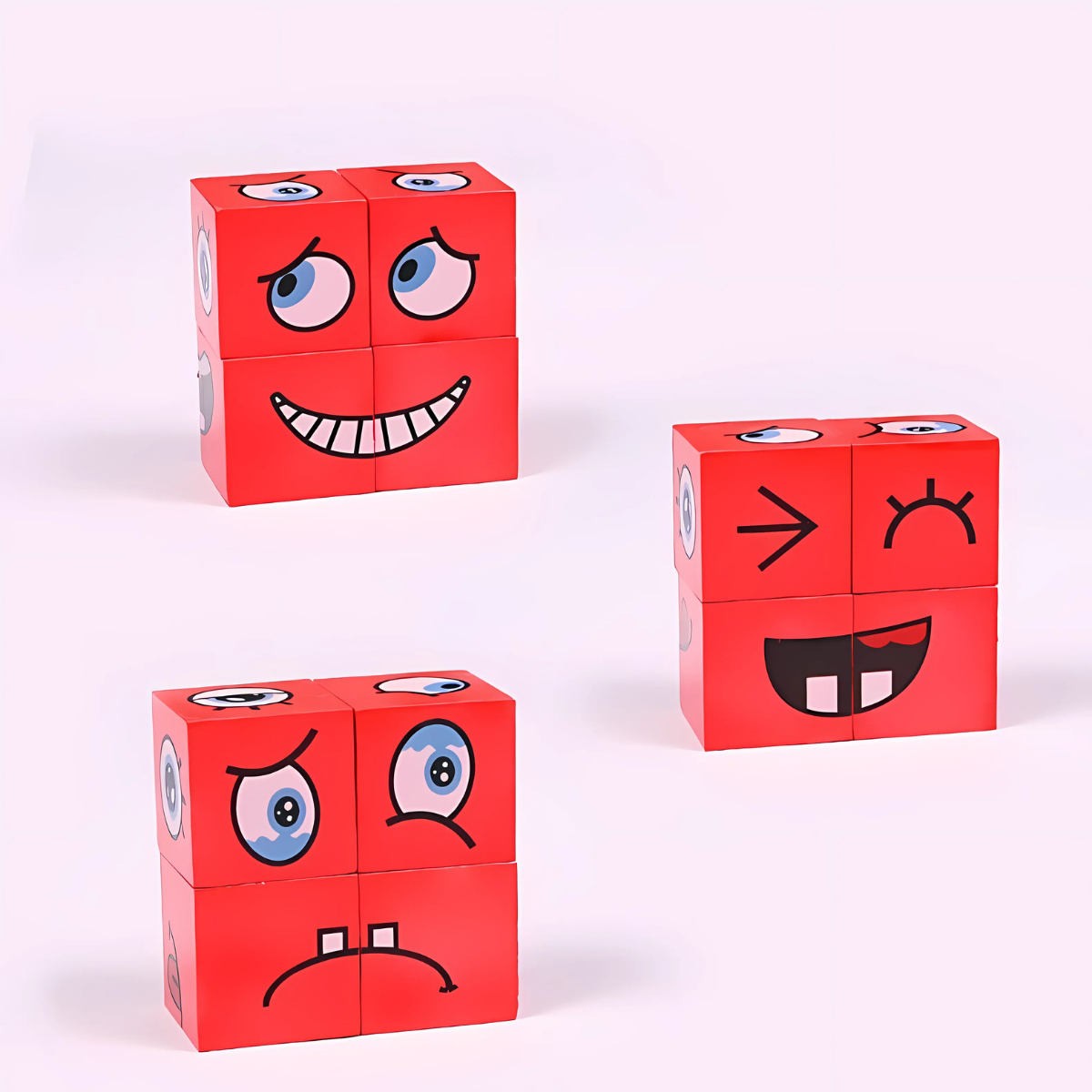 Face-Changing Cube Puzzle – Montessori Logic & Reaction Game for Kids (Age 3+)