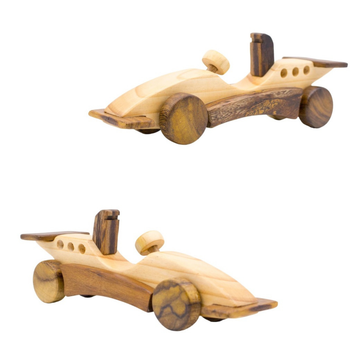 Wooden F1 Race Car – Montessori Vehicle Toy (Age 2+)