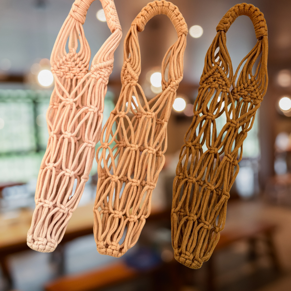 Handmade Macrame Bottle Holder - Tumbler Carrier – Fit 300ml–1L | Eco Reusable Carrier | AU stock