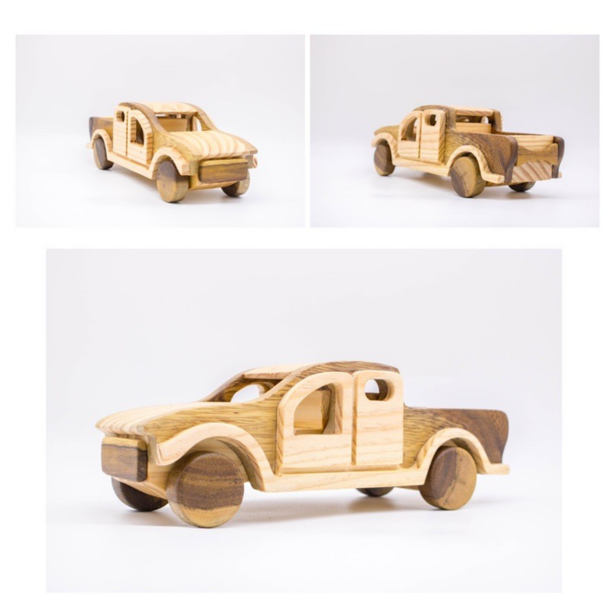 Wooden Pickup Truck – Montessori Vehicle Toy (Age 2+)