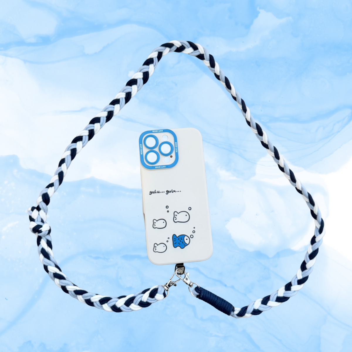 Universal Phone Lanyard Strap – Soft Braided 3-Tone Cord Handmade - AU Stock