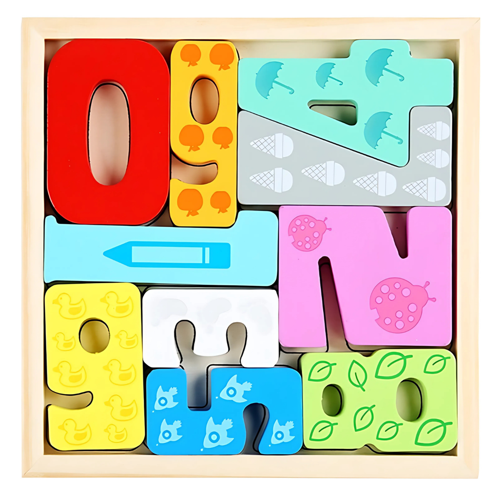 Wooden Logic Puzzle Board - Montessori Educational Toy (Age 3+)