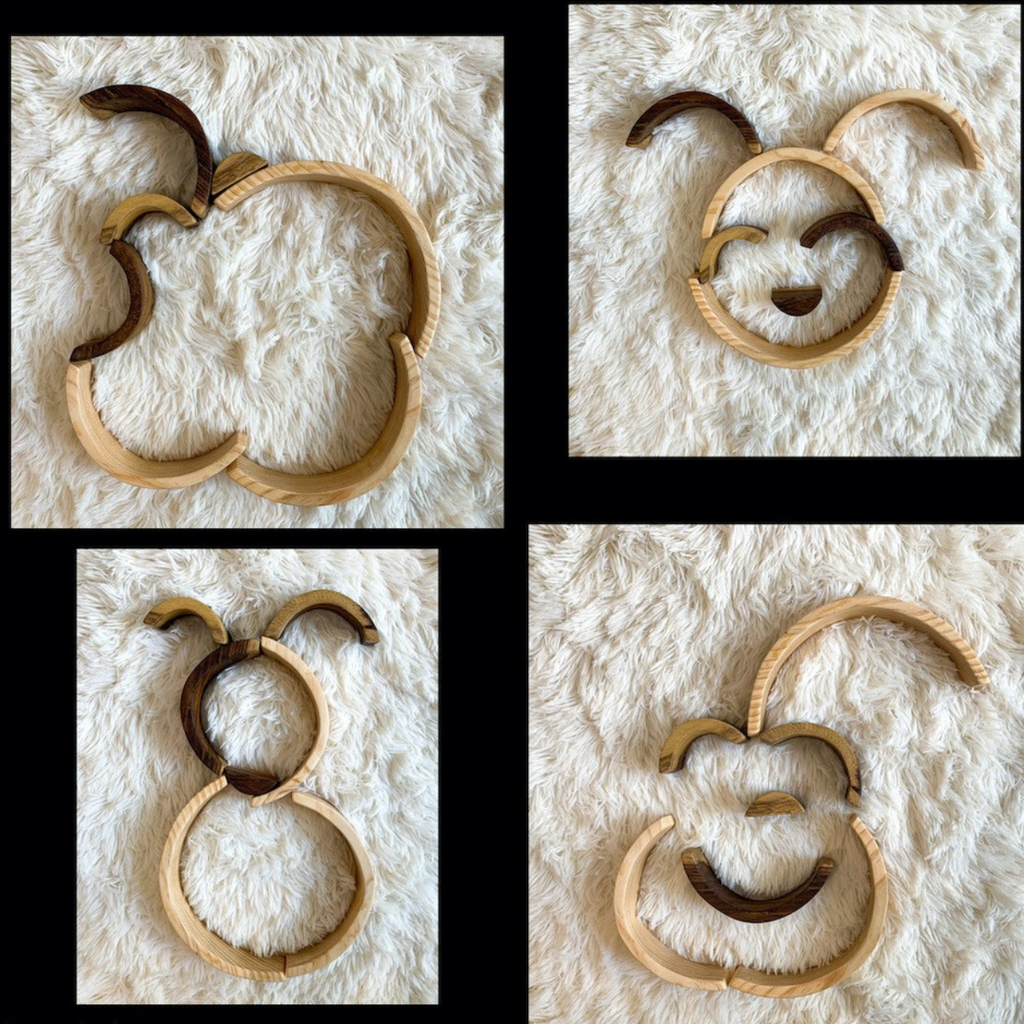 Wooden Rainbow Stacker – Montessori Educational Toy (Age 2+)