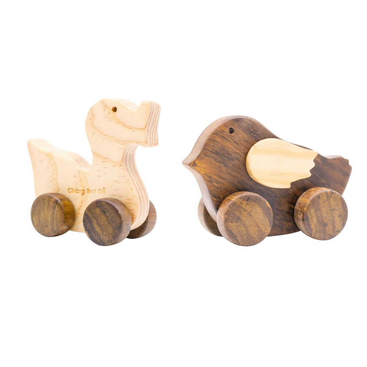 Wooden Chicken & Duck Set – Montessori Roleplay Toy (Age 2+)