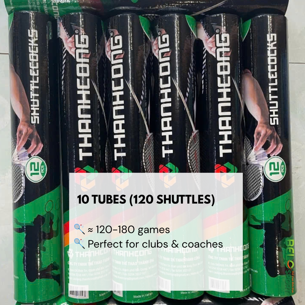 BWF Standard Badminton Shuttlecocks | Thanh Cong 77 - Tube of 12 | AU Stock | Made in Vietnam