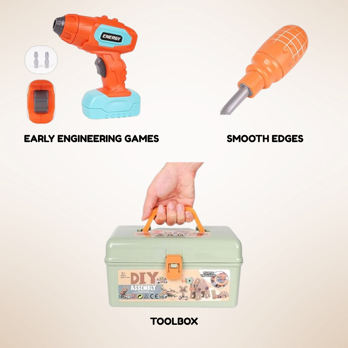 DIY Drill & Build Tool Set (144 pcs) – STEM Educational Toy (Age 4+)