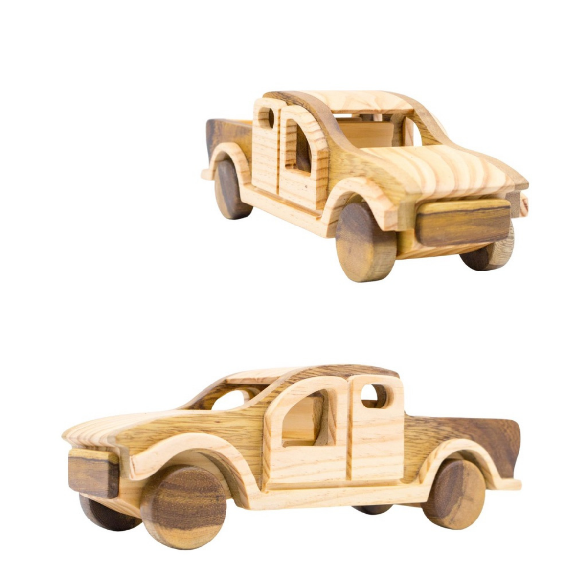 Wooden Pickup Truck – Montessori Vehicle Toy (Age 2+)