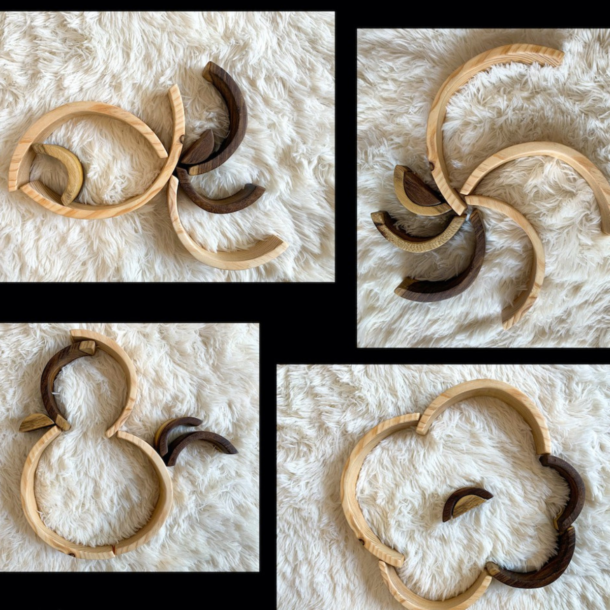 Wooden Rainbow Stacker – Montessori Educational Toy (Age 2+)