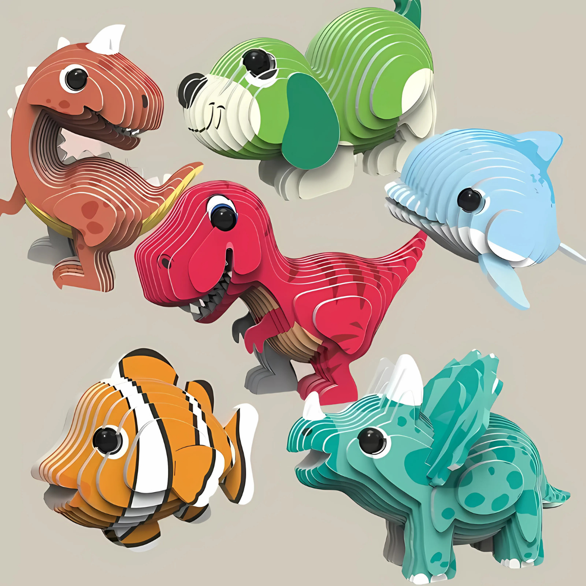 3D Animal Model Craft Set – DIY Puzzle Activity for Kids (Age 6+)
