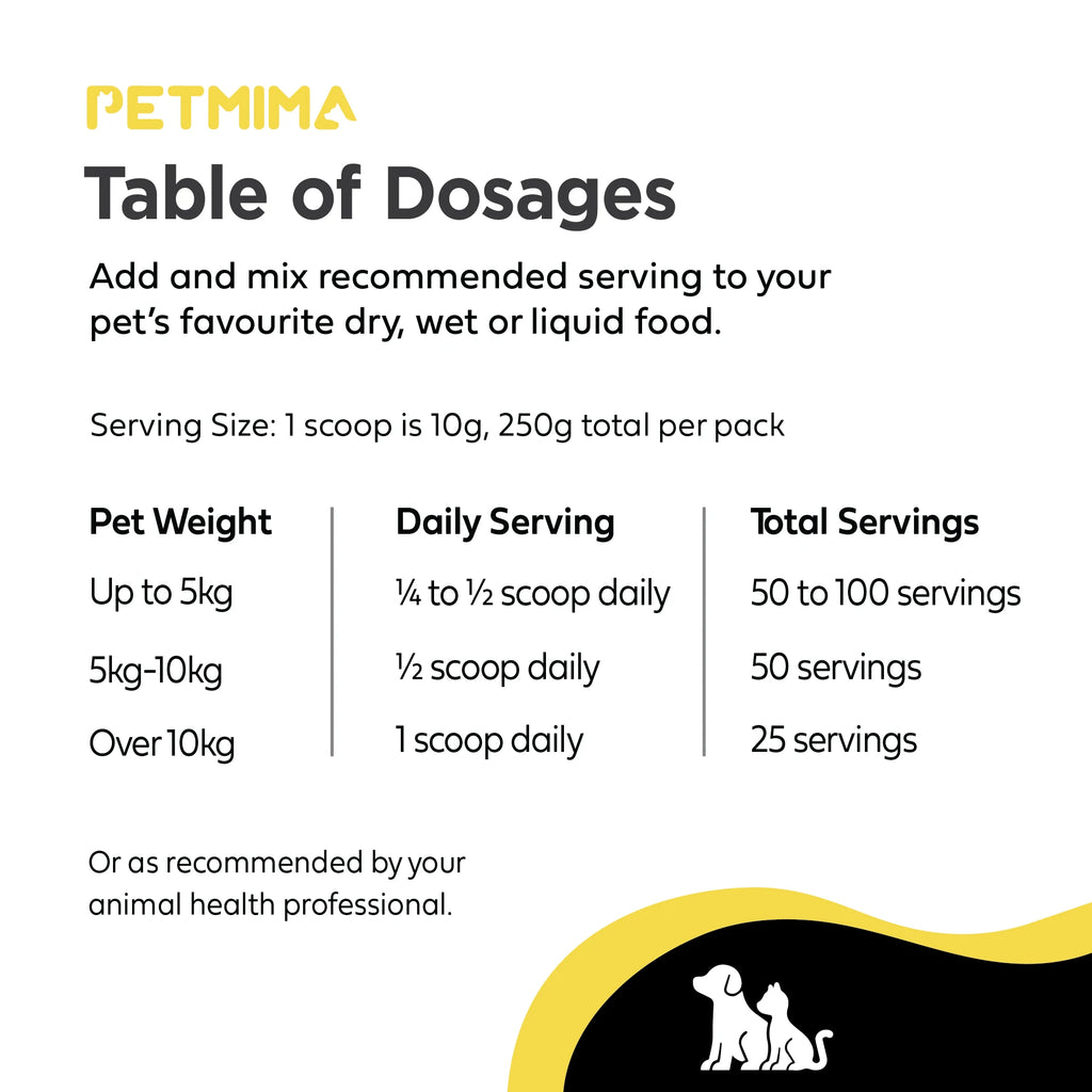 Petmima Joint Support Powder for Cats & Dogs | Bone Broth & Collagen