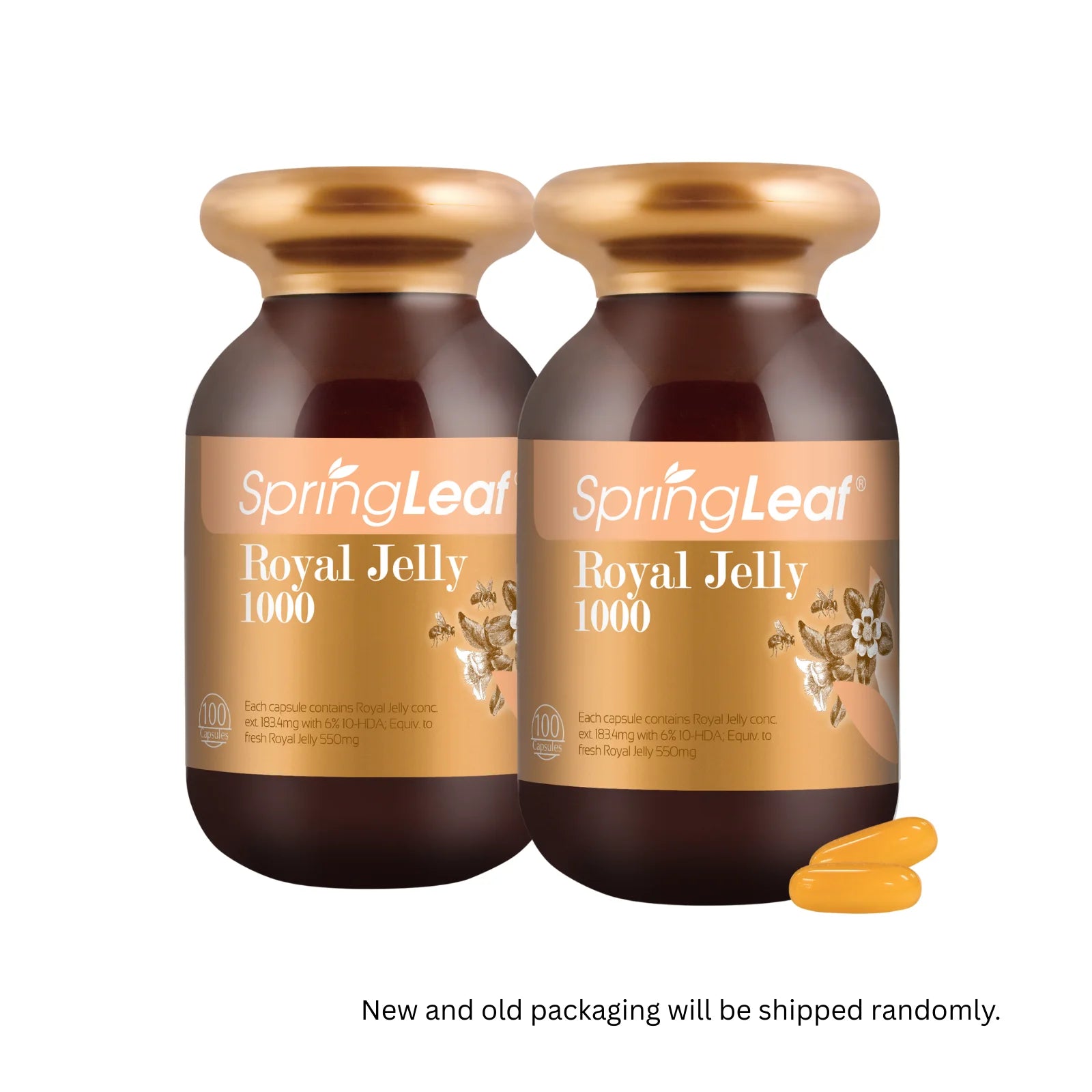 Homart SpringLeaf Royal Jelly 1000mg - 100 Nutrient-Rich Capsules