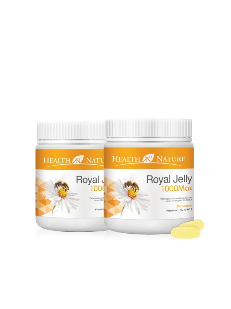 Health N Nature Royal Jelly 1000mg - 365 Powerful Capsules