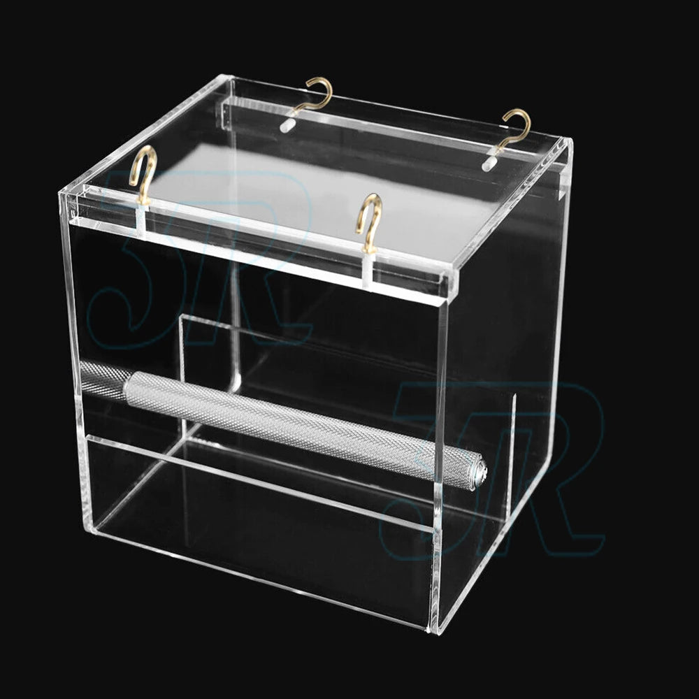 No-Mess Acrylic Parrot Feeder for Birds – Easy Clean & Durable