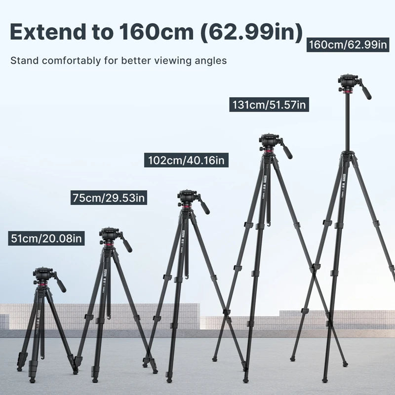 Ulanzi MT-56 OMBRA Tripod - Premium Metal Fluid Drag for Cameras & Smartphones