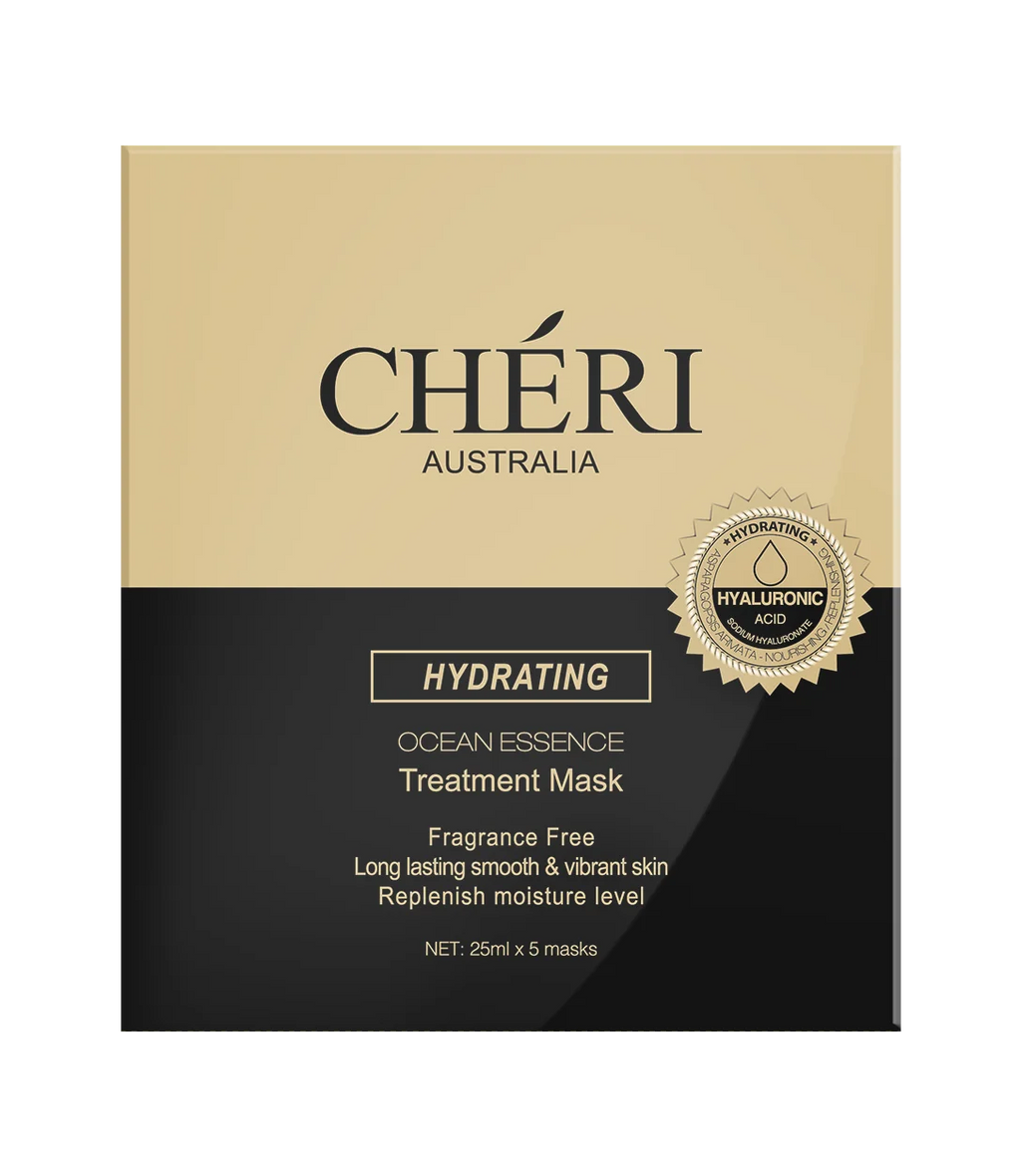 Hydrating Face Mask - Cheri Ocean Essence 25ml x 5 for Radiant Skin