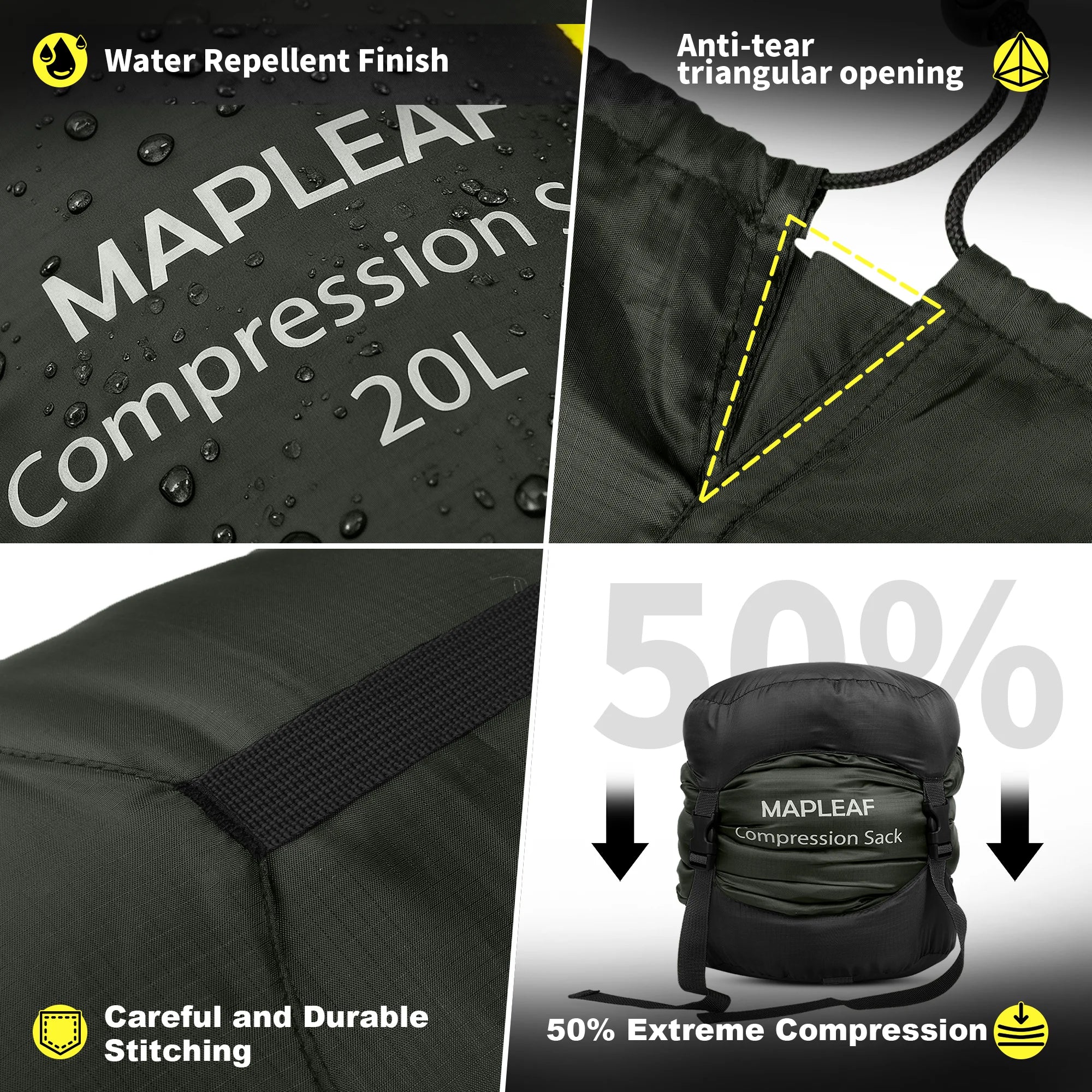 Mapleaf Ultralight Waterproof Compression Sack for Sleeping Bags