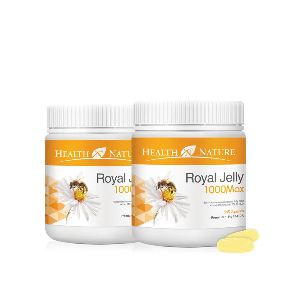 Health N Nature Royal Jelly 1000mg - 365 Powerful Capsules