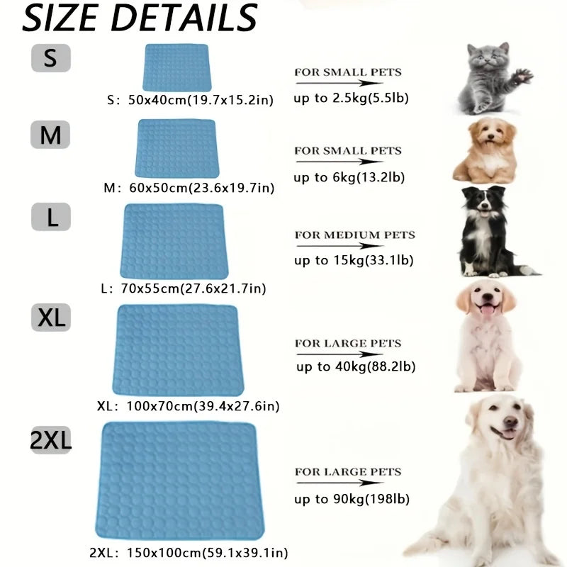 BeiYu Pet Cooling Mat - Extra Large Dog & Cat Ice Pad for Summer Relief