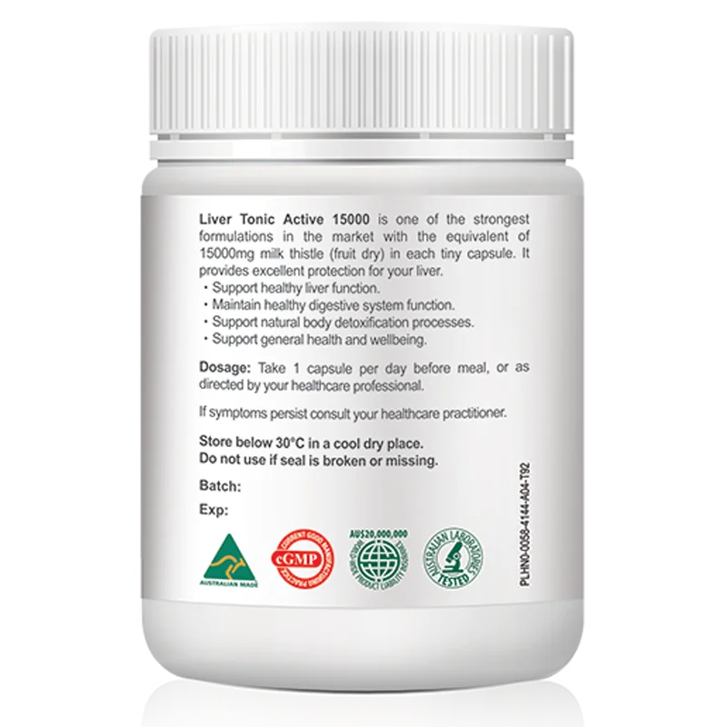 Homart Liver Tonic 15000mg - 100 Capsules for Liver Health