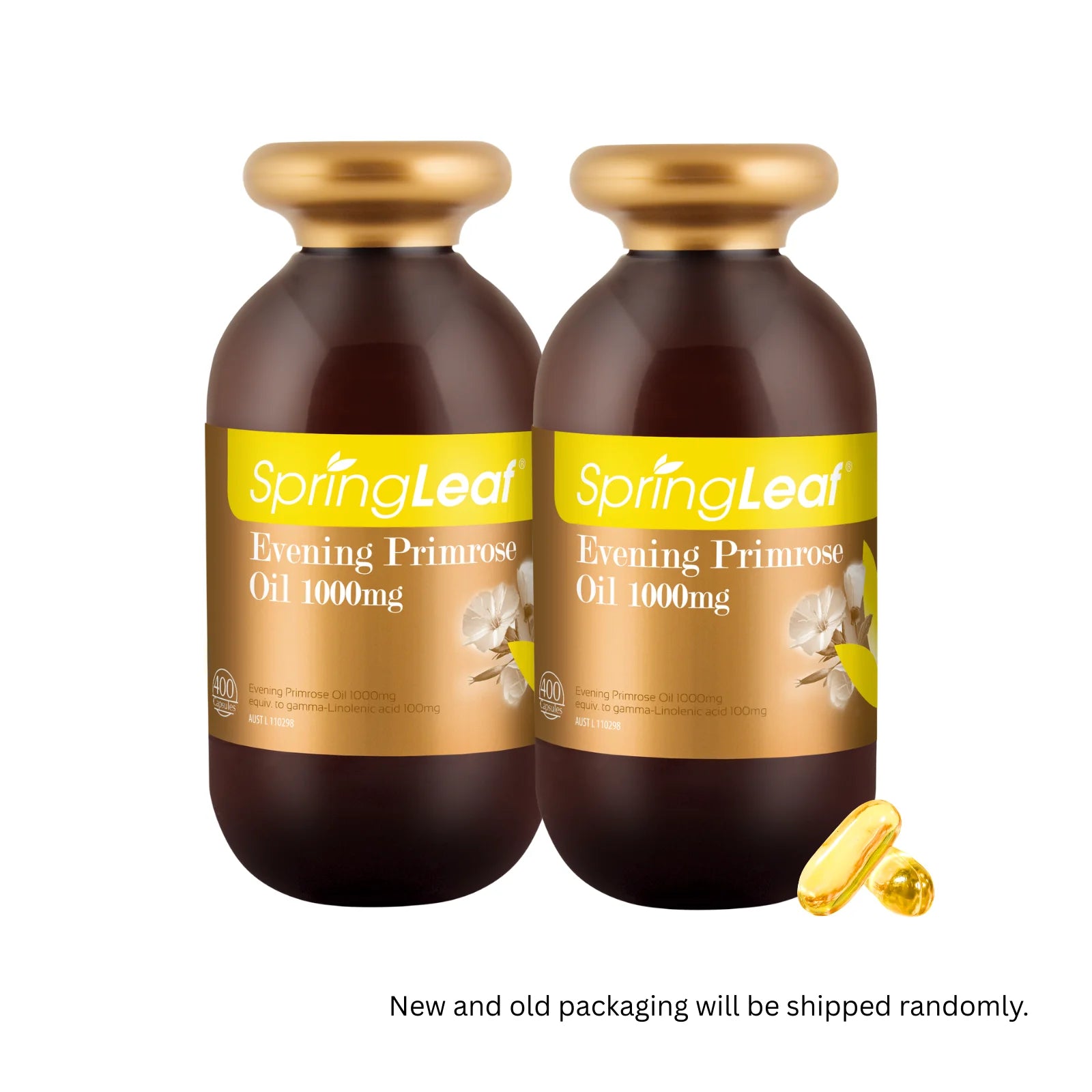 SpringLeaf Evening Primrose Oil 1000mg - 400 Capsules for Wellness