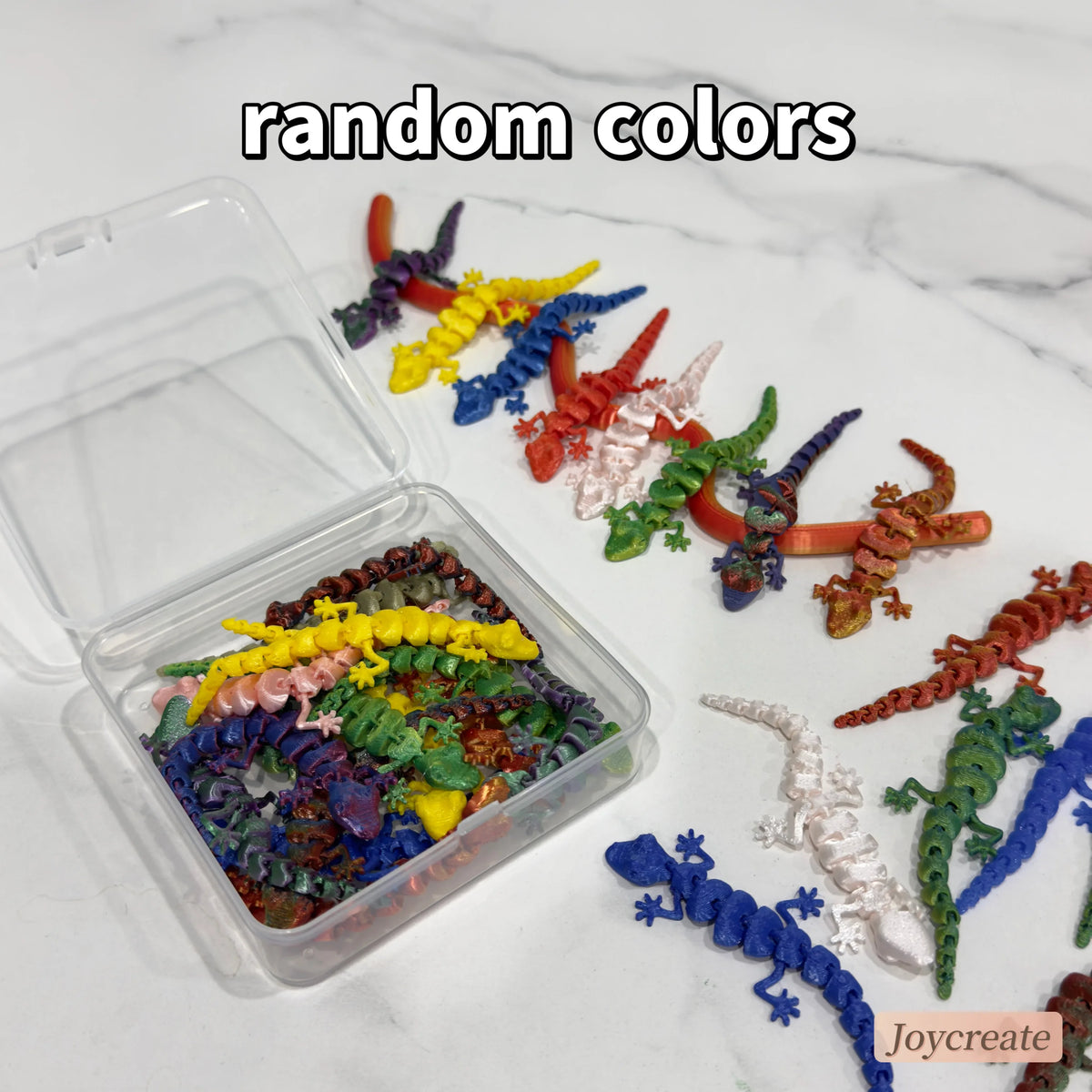30 Pc Colorful 3D Printed Movable Joint Lizards - Realistic Reptile Decor