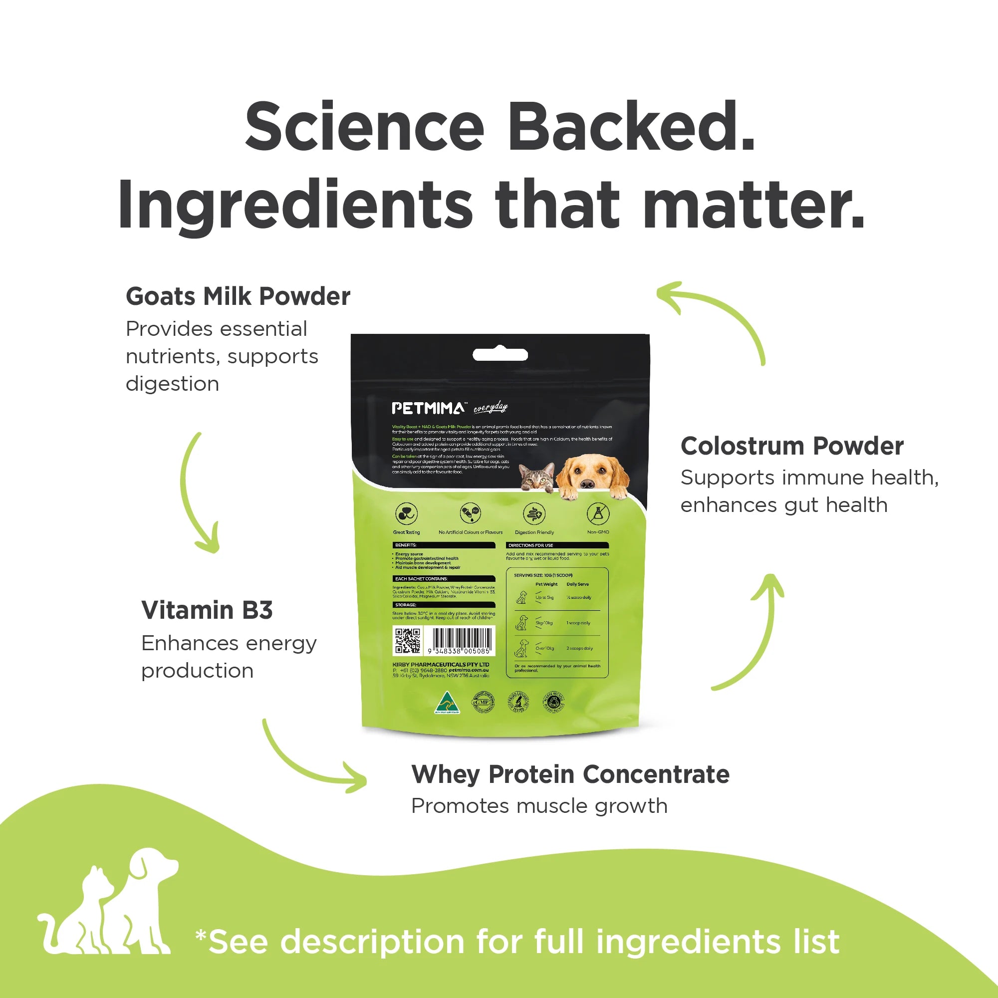 Homart Petmima | Vitality Boost Powder for Dogs & Cats - 250g