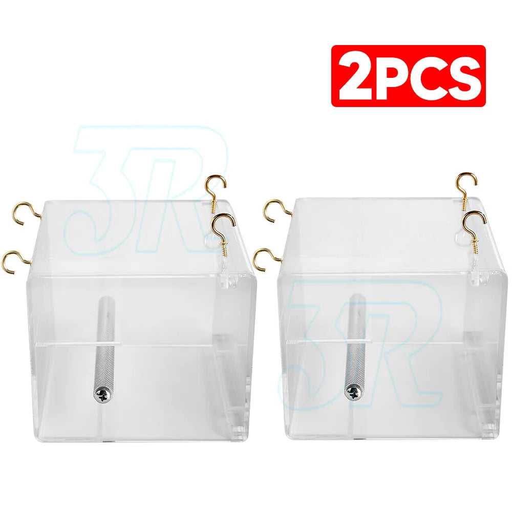No-Mess Acrylic Parrot Feeder for Birds – Easy Clean & Durable