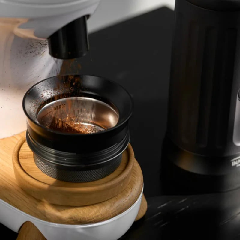 IKAPE Espresso Tamper & Magnetic Dosing Funnel for Perfect Coffee Pucks