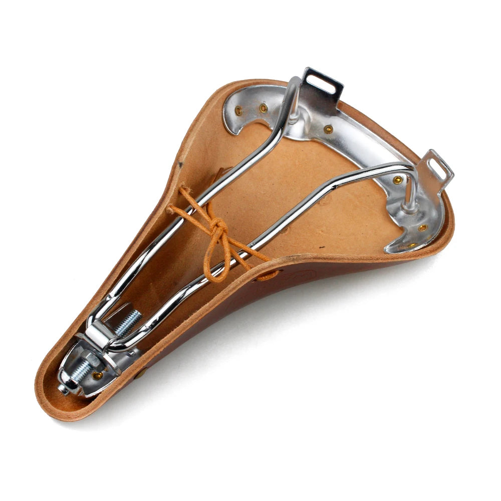 WALGUN Retro Leather Bicycle Saddle for Vintage & Electric Bikes