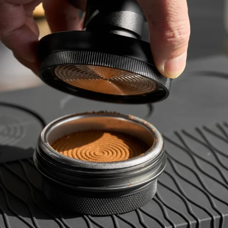 IKAPE Espresso Tamper & Magnetic Dosing Funnel for Perfect Coffee Pucks