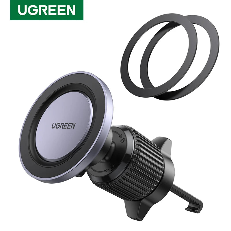 UGREEN Magnetic Car Phone Holder – Safe Mount for iPhone & Samsung