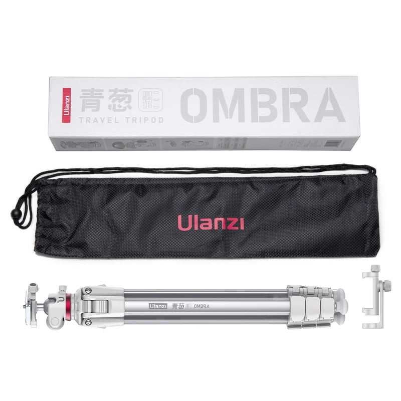 Ulanzi OMBRA Travel Tripod - Lightweight Aluminum for DSLR & Smartphone