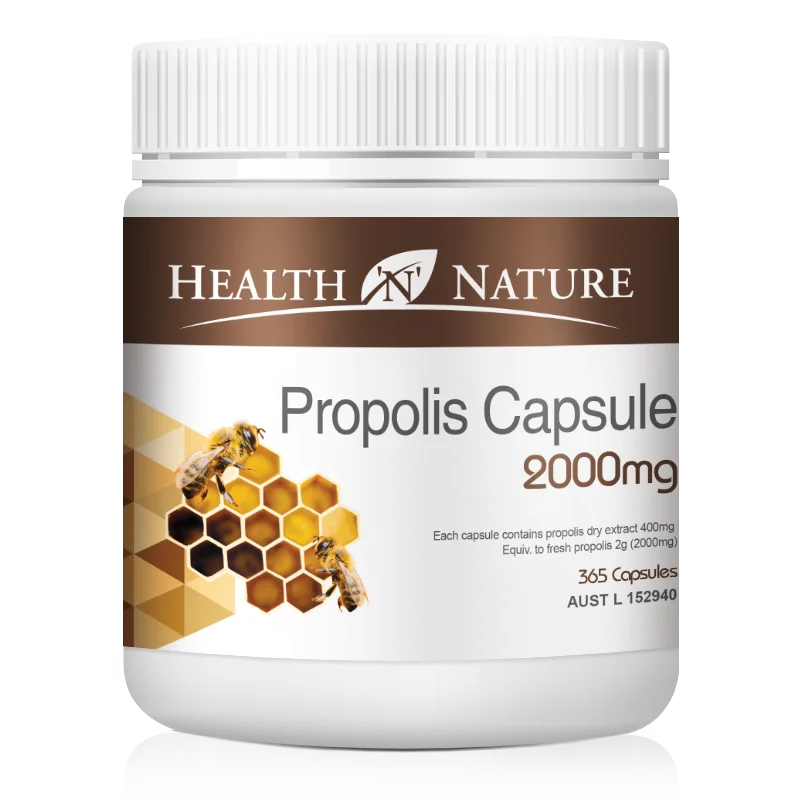 Health N Nature Premium Propolis Capsules 2000mg - Immune Support