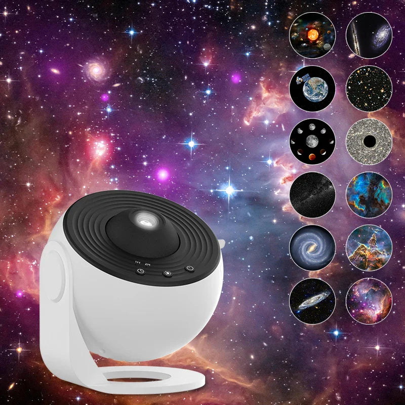 AUSYLE 360° Rotating Galaxy Light Projector for Kids - 12 Projections